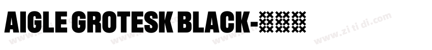 AIGLE GROTESK BLACK字体转换